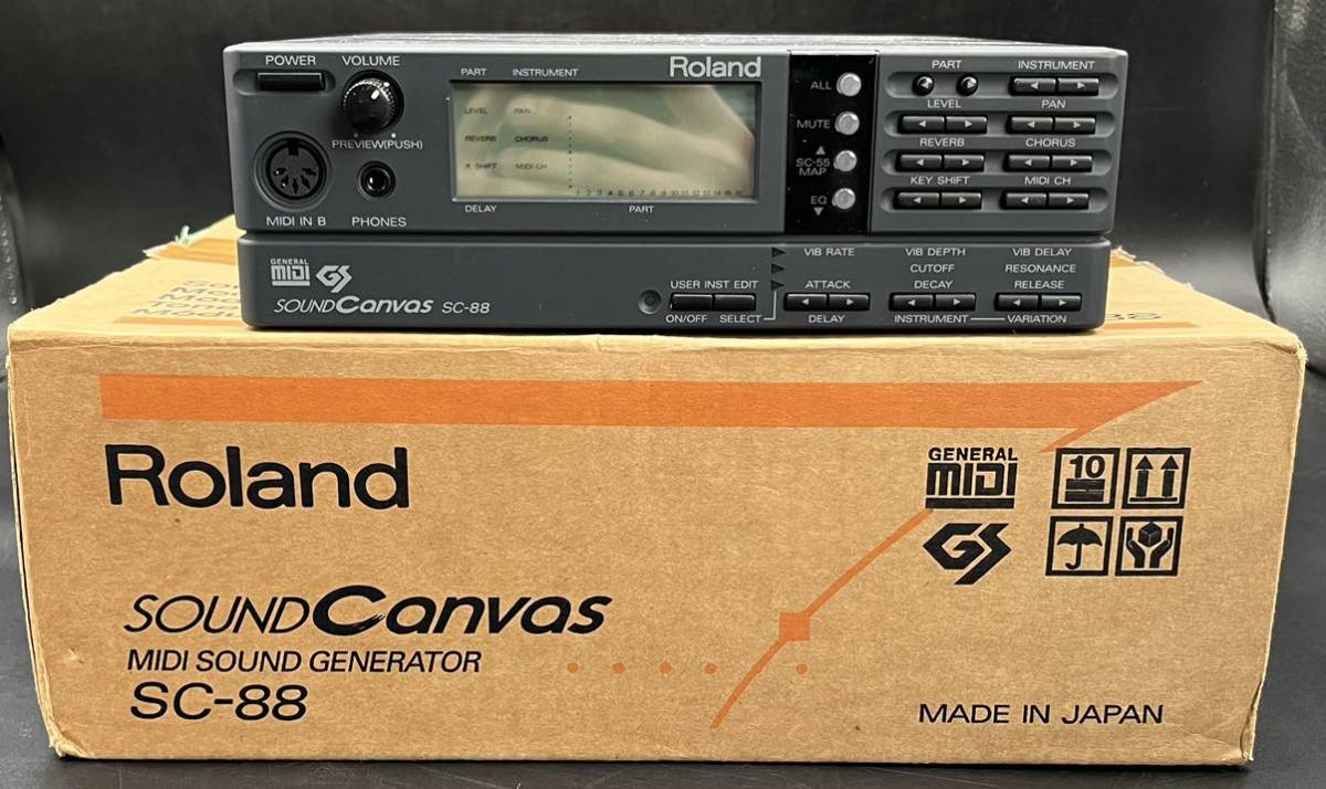 ■通電確認済み■Roland■ローランド■SC-88■SOUND Canvas■MIDI SOUND GENERATOR■元箱付き■
