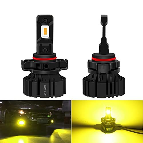 OPPLIGHT PSX24W LED フォグランプ レモン イエロー 淡黄色 3000K 車検対応 トヨタ 86 BR-Z インプレッサなどに対応 LEDフォグ 6000LM