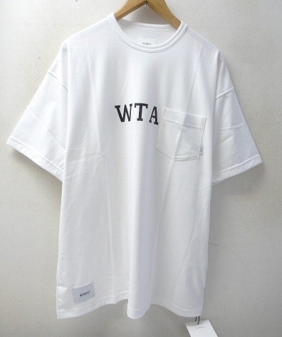 ◆WTAPS ダブルタップス 新品タグ付 XL 23ss DESIGN 01 / SS / CTPL. COLLEGE / WHITE 231ATDT-CSM13 Tee サイズ4(XL)