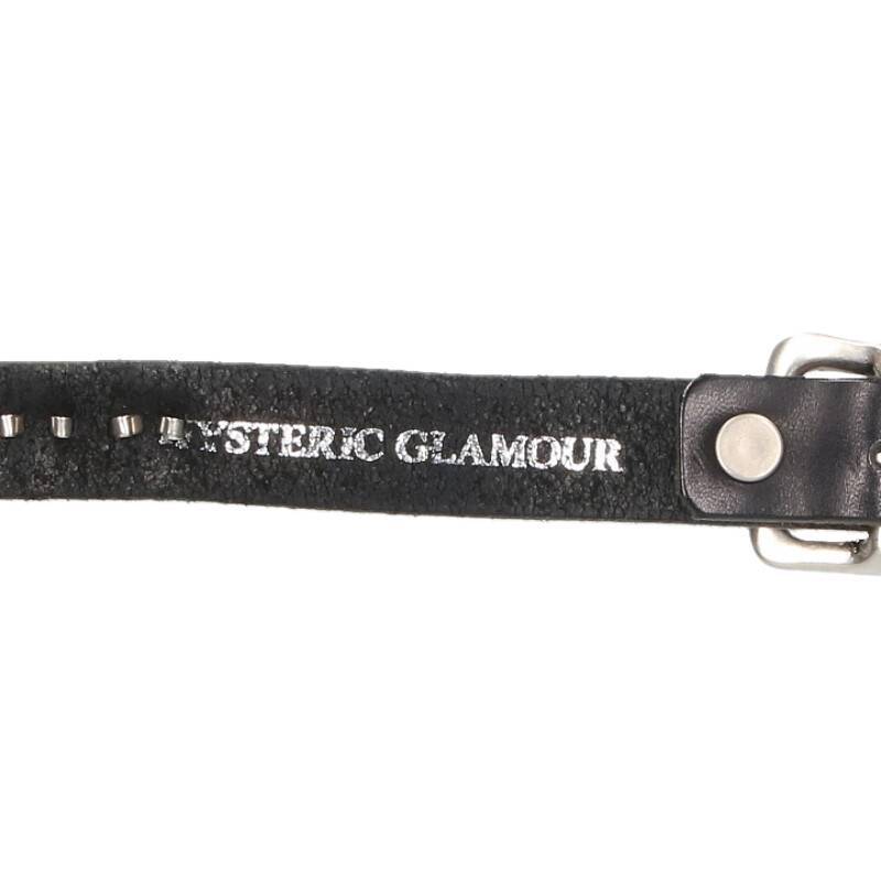 HYSTERIC GLAMOUR ヒステリックグラマー スタッズナローベルト 黒