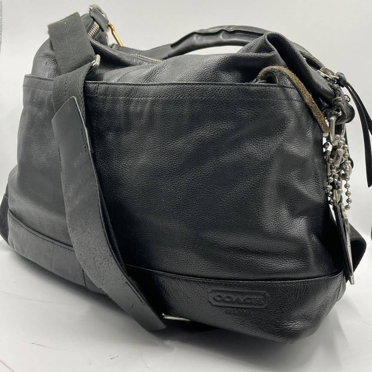 1円 美品 COACH コーチ ショルダーバッグ トートバッグ レザー 2way 