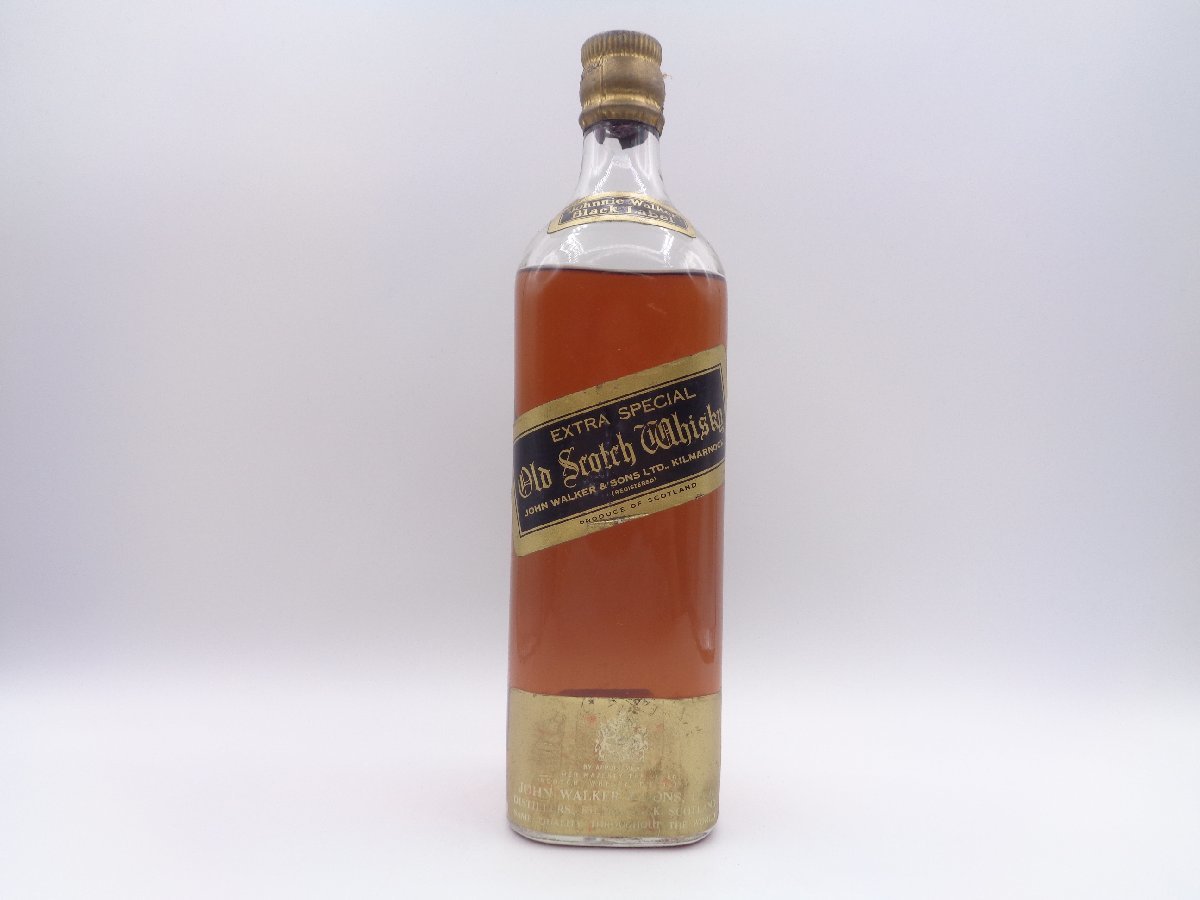 JOHNNIE WALKER BLACK LABEL ジョニー ウォーカー 黒ラベル 金キャップ ウイスキー コルク栓 760ml 43% 未開封 古酒 X215610