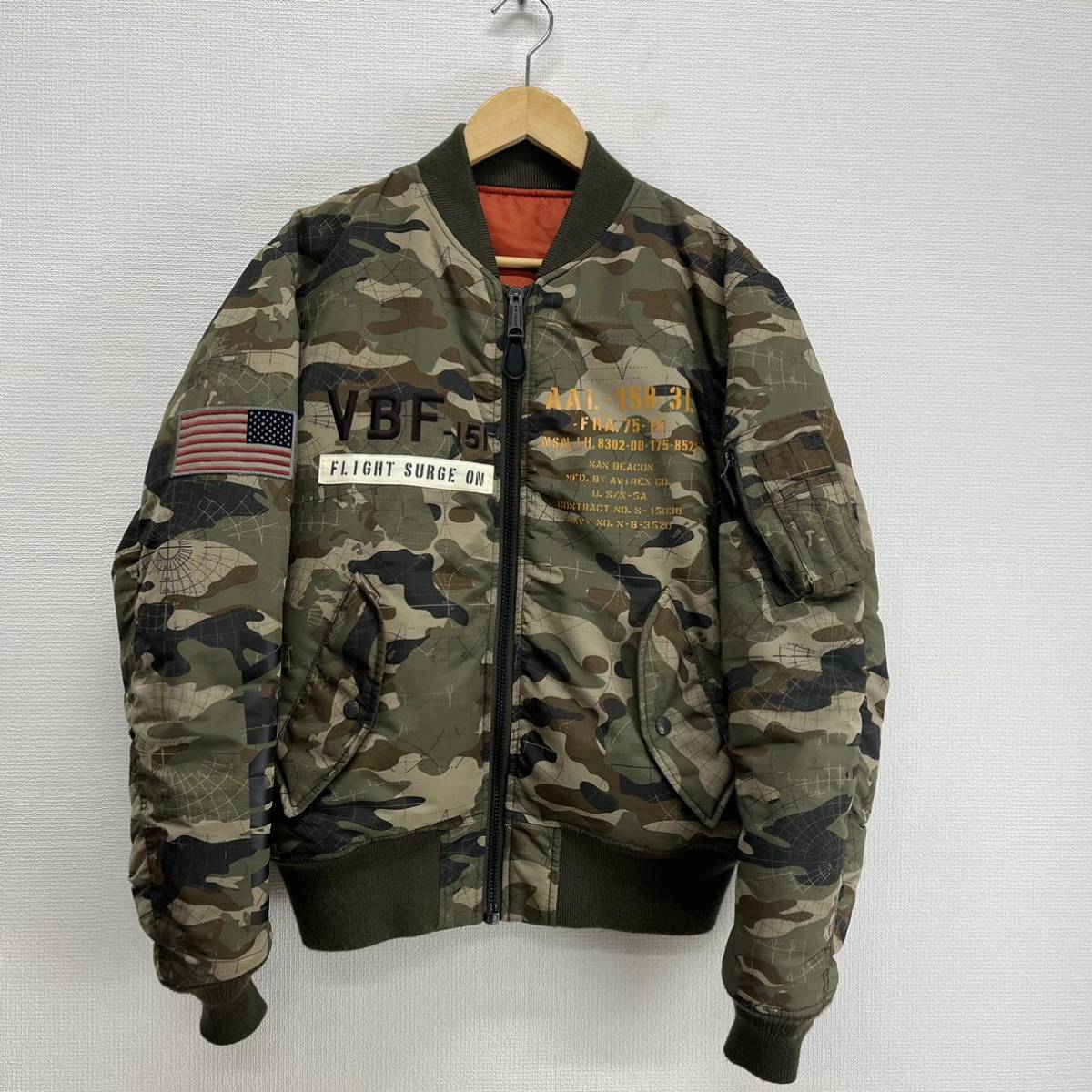 に*ろ様 U.S. AIR FORCE フライトジャケット MA-1 AVIREX アヴィレックス 6162145 U.S.S BOMBER JACKET MA-1 フライト
