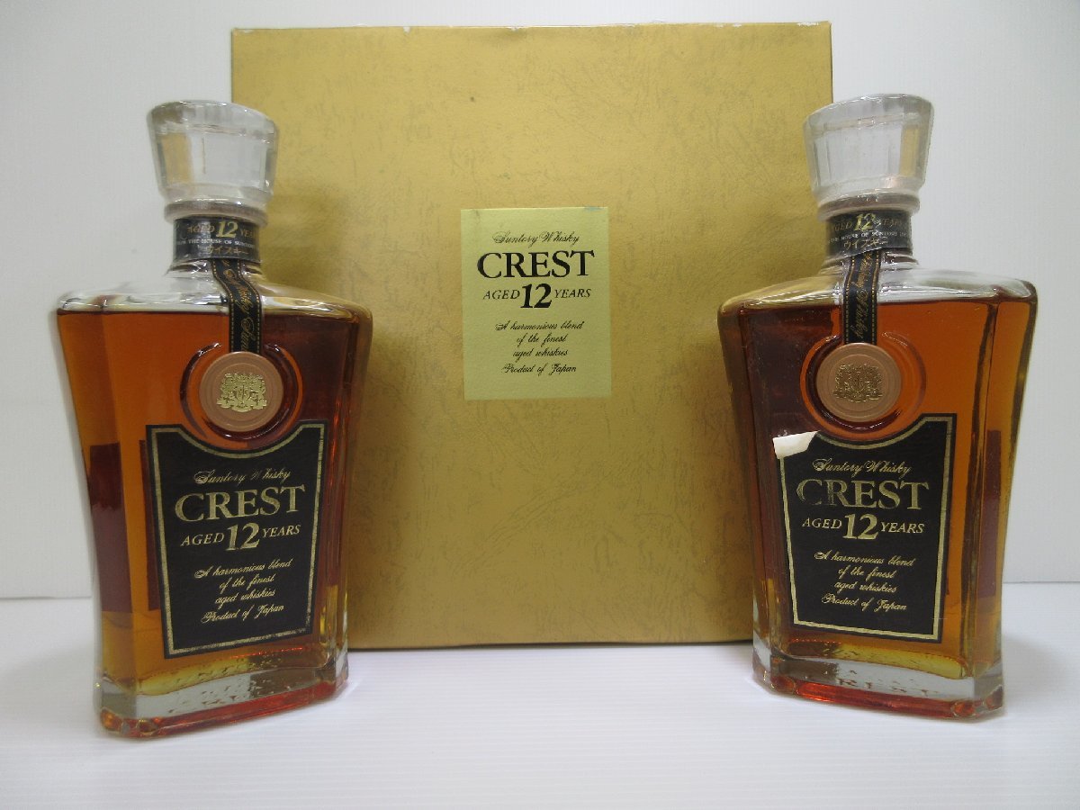 サントリー ウイスキー クレスト 12年 700ml 箱付 2本セット サントリー クレスト 12年 SUNTORY WHISKY CREST 700ml 43