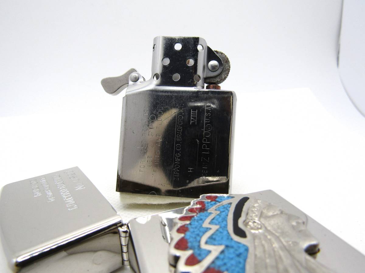 インディアン ターコイズ メタル 1932-1992 ダブルイヤーボトム zippo 
