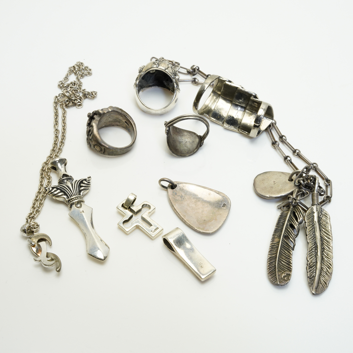 1円～ メンズアクセサリー セット まとめ シルバー silver 925 ソード 