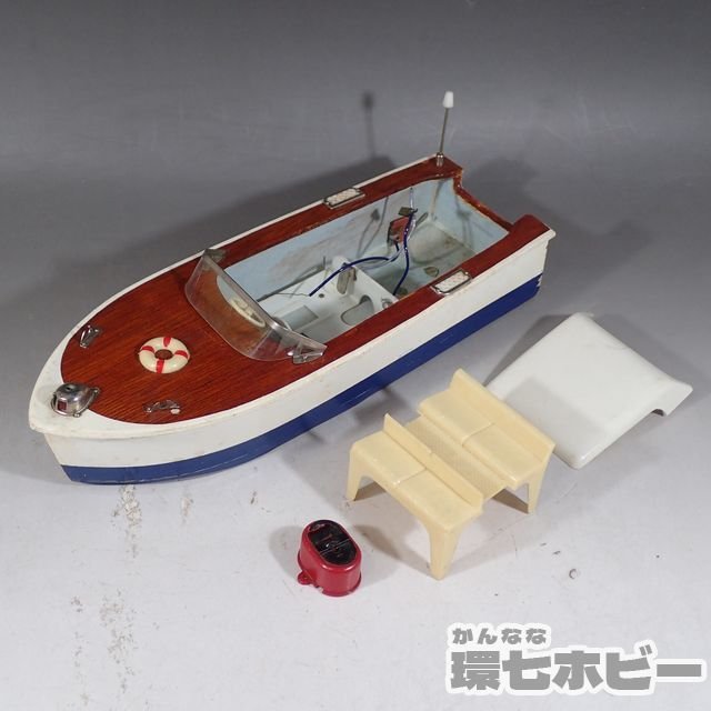 1WA49◇当時物 古い Union ユニオン 木製モーターボート Wooden Model  