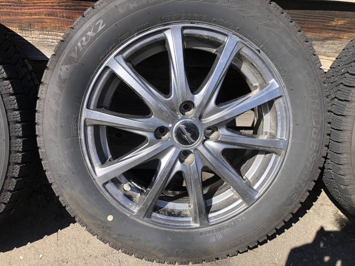 適合車種多数 185/60R15 2022年制スタッドレスタイヤ アルミホイル付4 