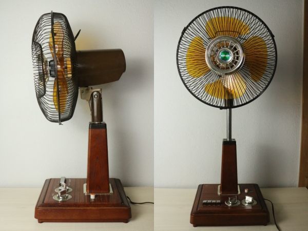 東芝 昭和レトロ 扇風機 木目調 空調/送風機/ファン/家電/ビンテージ