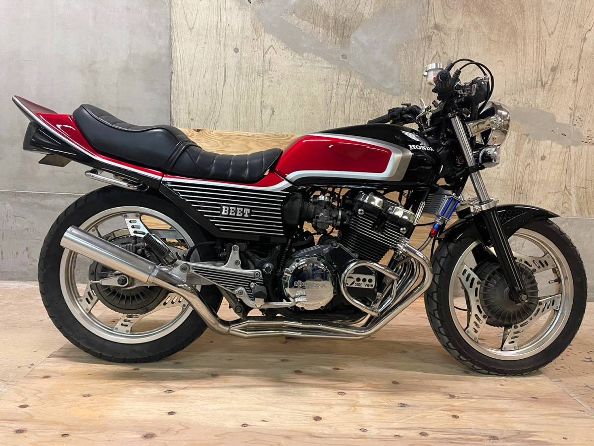 Y59 CBX400F 外装セット 黒赤2型 カラー/中古 美品 塗装後 未使用NC07