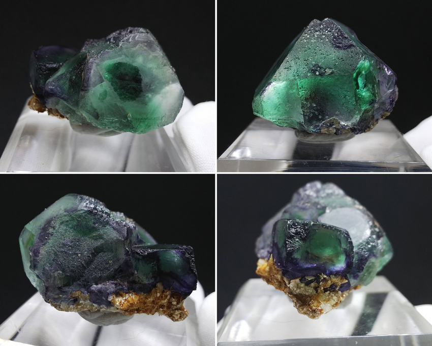375 フローライト エロンゴ産 ブルーグリーン パープル 蛍石 グリーンコア＆パープル フローライト 蛍石 結晶 原石 標本 約132ct