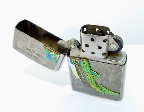 希少】 ZIPPO ジッポー 1994年製 Can you catch me alive？ ニジマス 