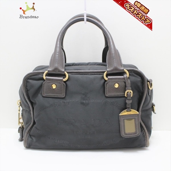 プラダ ロゴジャガード PRADA レザー×ナイロン ショルダー