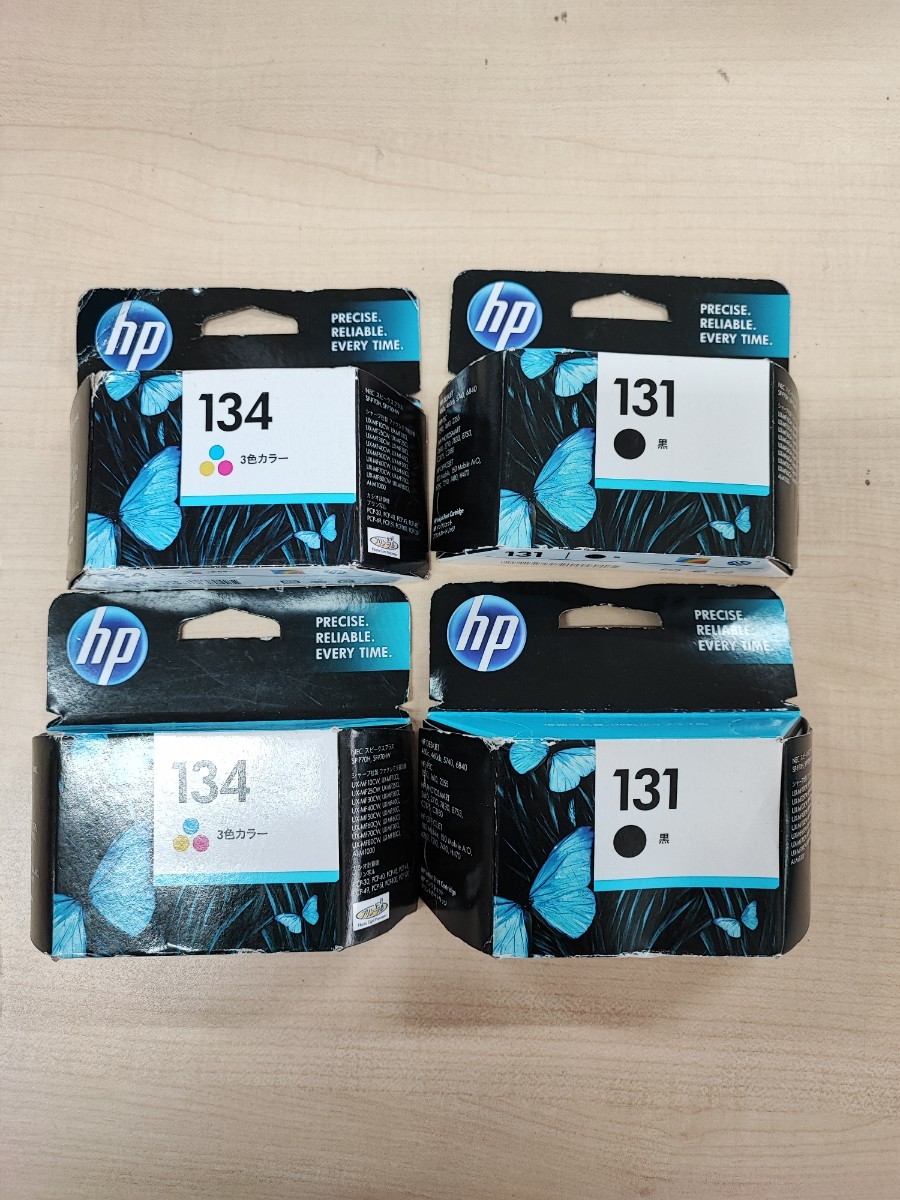 (A3034) hp ヒューレットパッカード 純正インクカートリッジ 131ブラック 134カラー 未開封 期限切れ