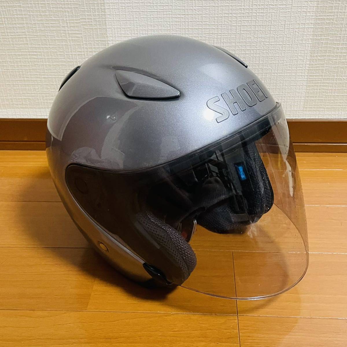 中古 ショウエイ J-STREAM ジェットヘルメット XLサイズ シルバー