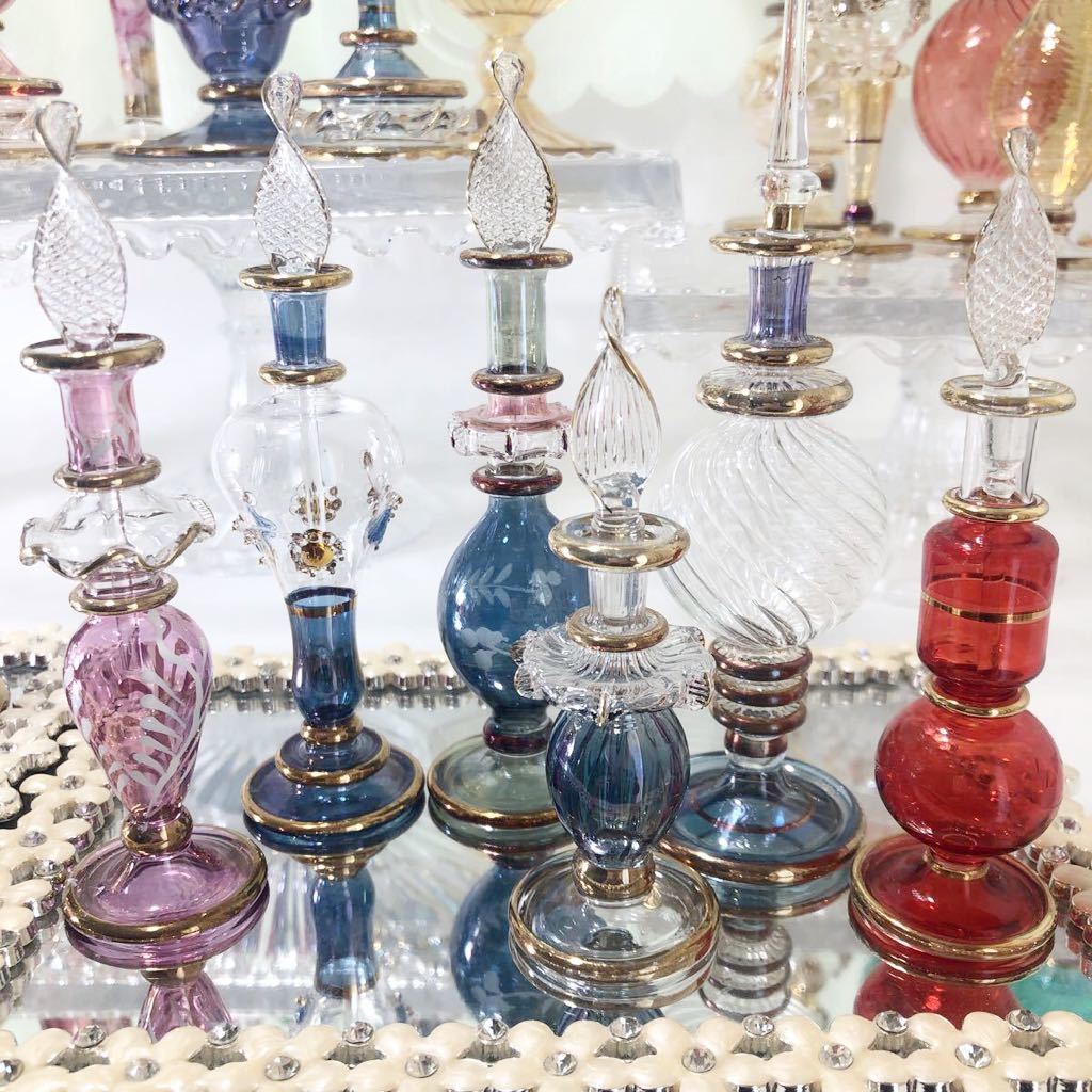 難あり品エジプト香水瓶 アロマポット 25点セット オイルランプ金細工