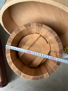 すし桶 日本製 直径約20cm 寿司桶 なおすけ●中古 5合 びーんず : ちらし 寿司飯 すしおけ 寿司桶 ｜ 33cm 食器