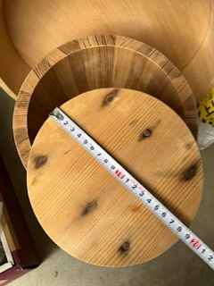 中古 寿司桶 内径・直径約20cm 杉 五合程度〜七合？ なれ寿司 すし桶
