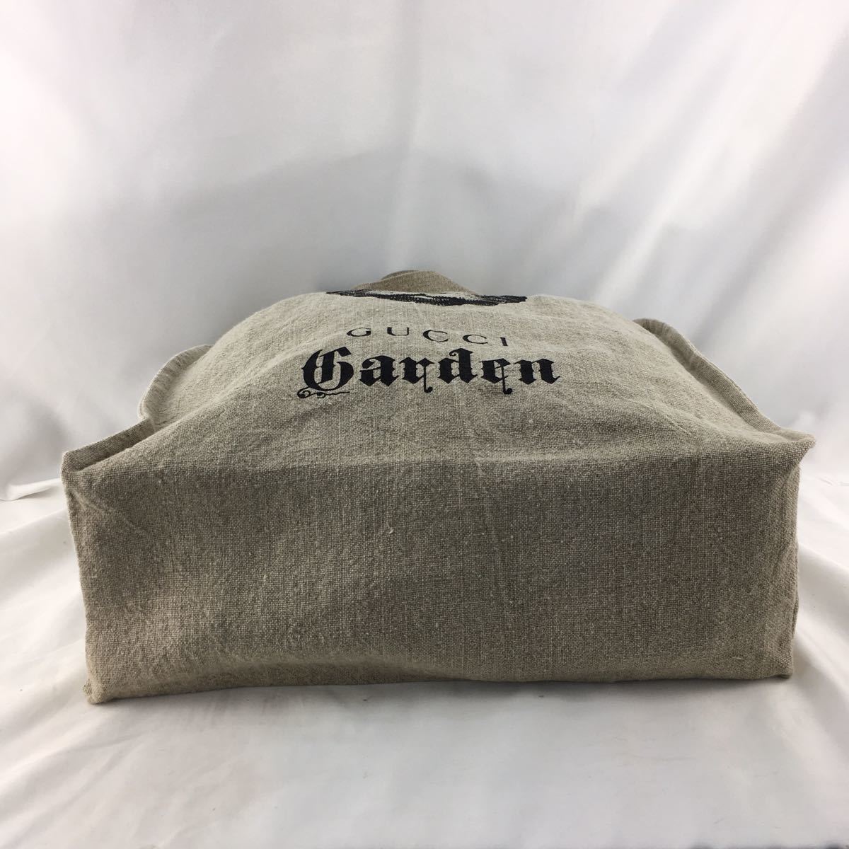 LL101 最終値下 GUCCI グッチ Garden ガーデン トートバッグ 麻 猫  