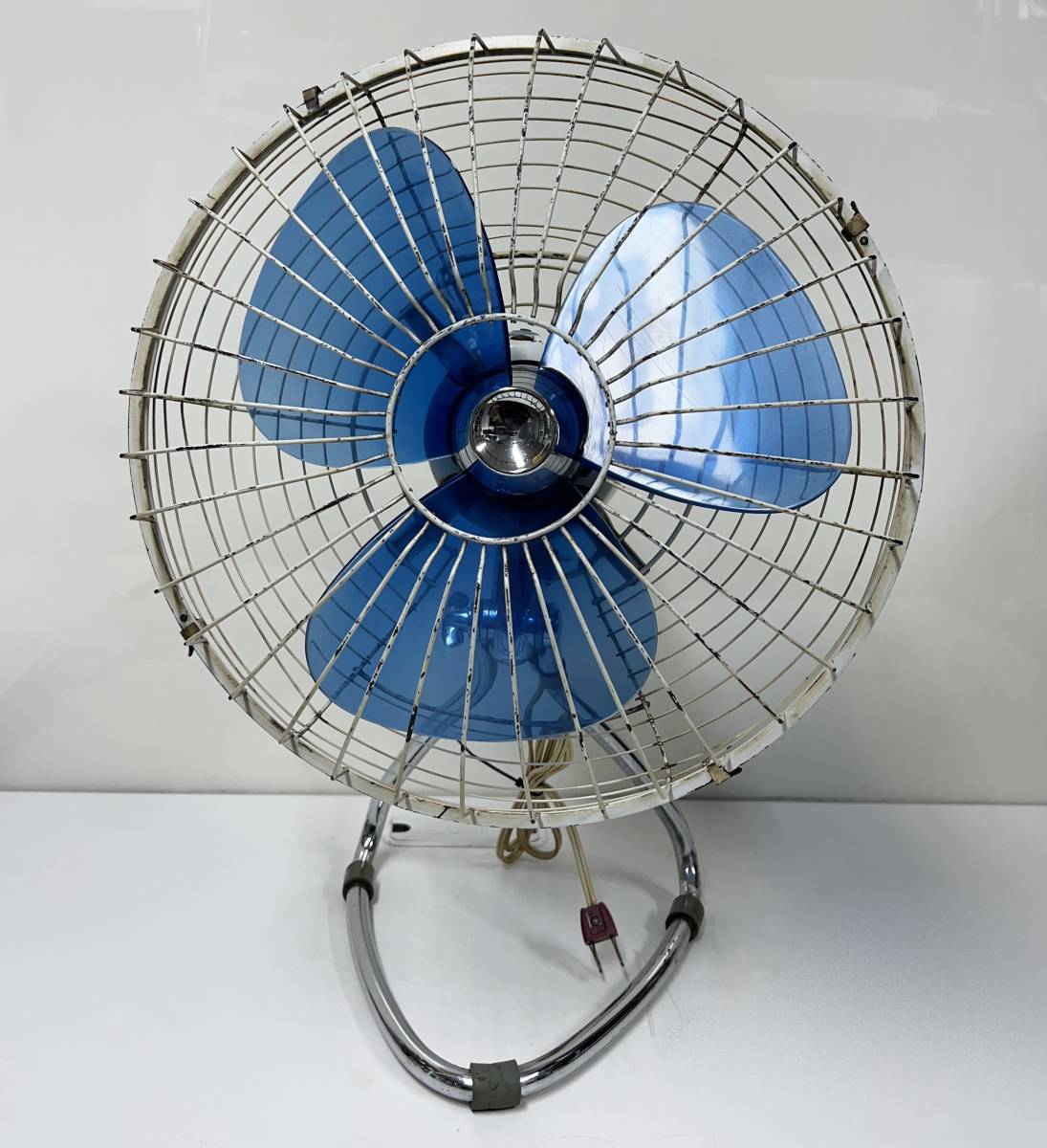 昭和レトロ FUJI AC ELECTRIC FAN TYPE FDZ 3064E アンティーク 扇風機 30cm　 中古