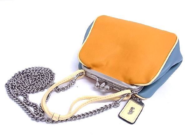 1円 COACH コーチ 11025 レキシー レザー チェーン がま口 ダイナソー 
