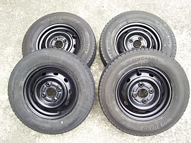 145/80R12　80/78N　LT　YOKOHAMA　ice GUARD　IG91　2019年度製　スタッドレス4本セット　【スチールホイール付】　