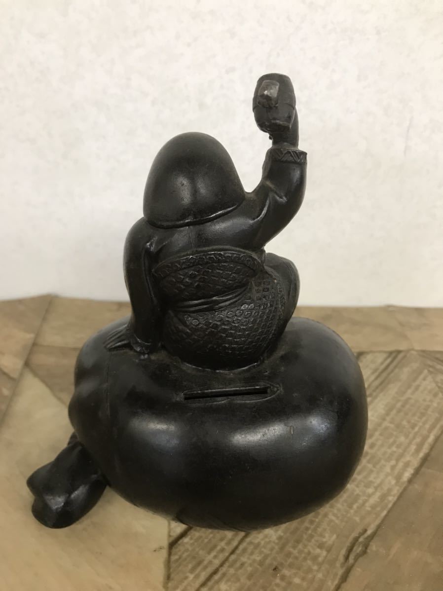 Y 置物2☆格安スタート☆ 大黒天 大黒様 重量764g 鋳銅？ 七福神 貯金