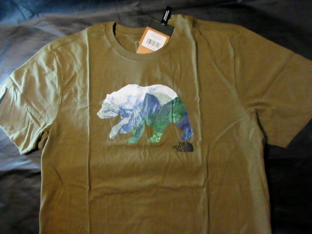 本物正規◆ノースフェイス◆Tシャツ BEAR ベアー■XXL■カーキ グリーン■新品■アメリカ限定■MILITARY 37U THE NORTH FACE 半袖