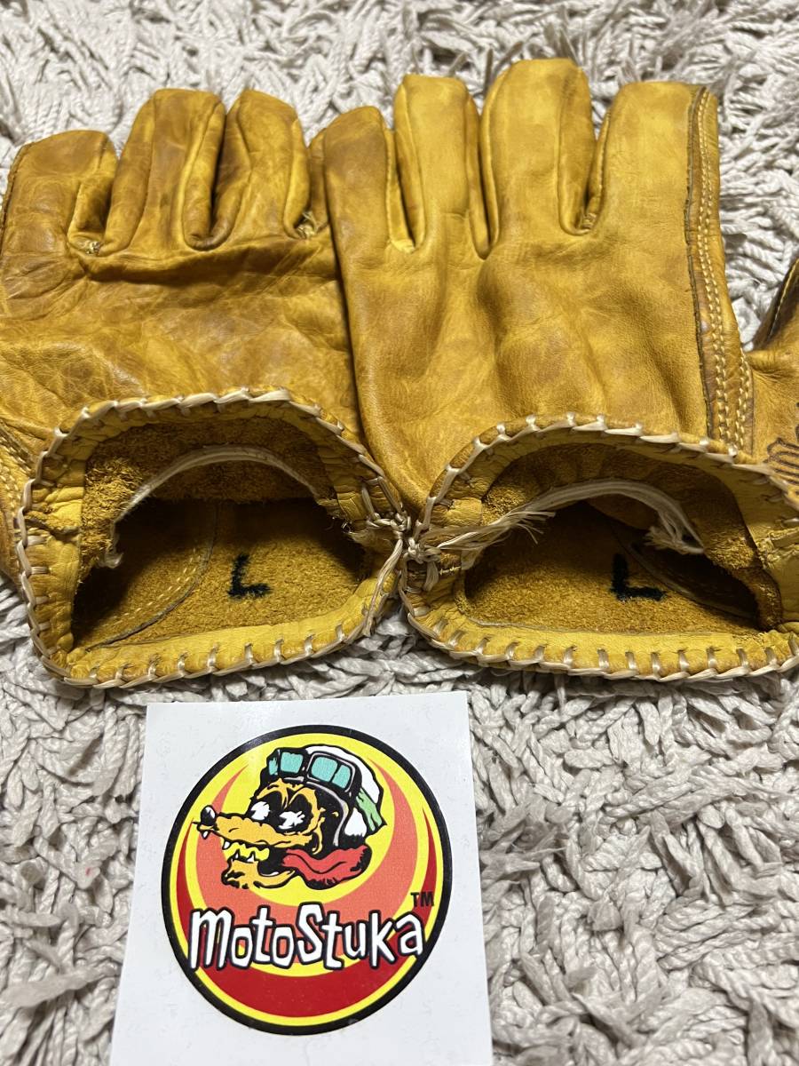MOTOSTUKA グローブ Lサイズ 本革 ビンテージ ハーレー チョッパー 