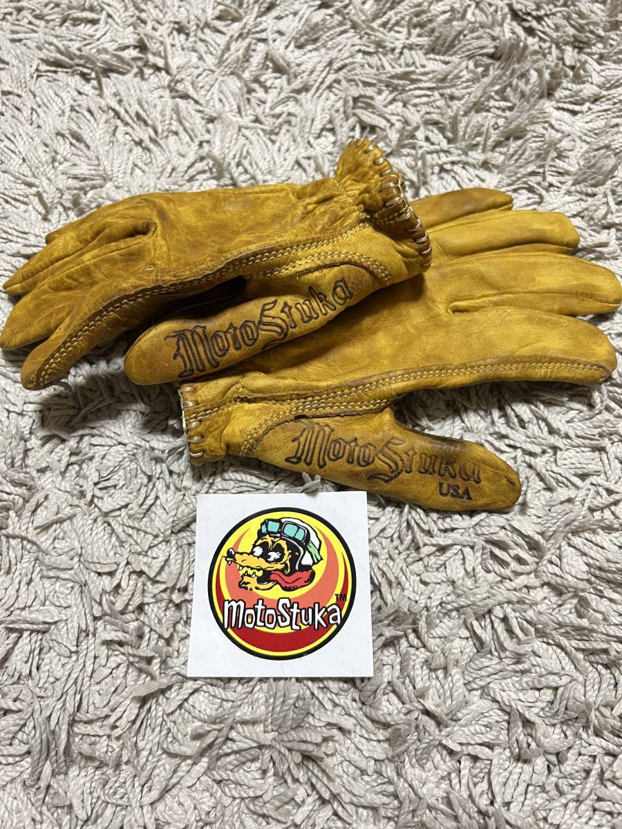 MOTOSTUKA グローブ Lサイズ 本革 ビンテージ ハーレー チョッパー 