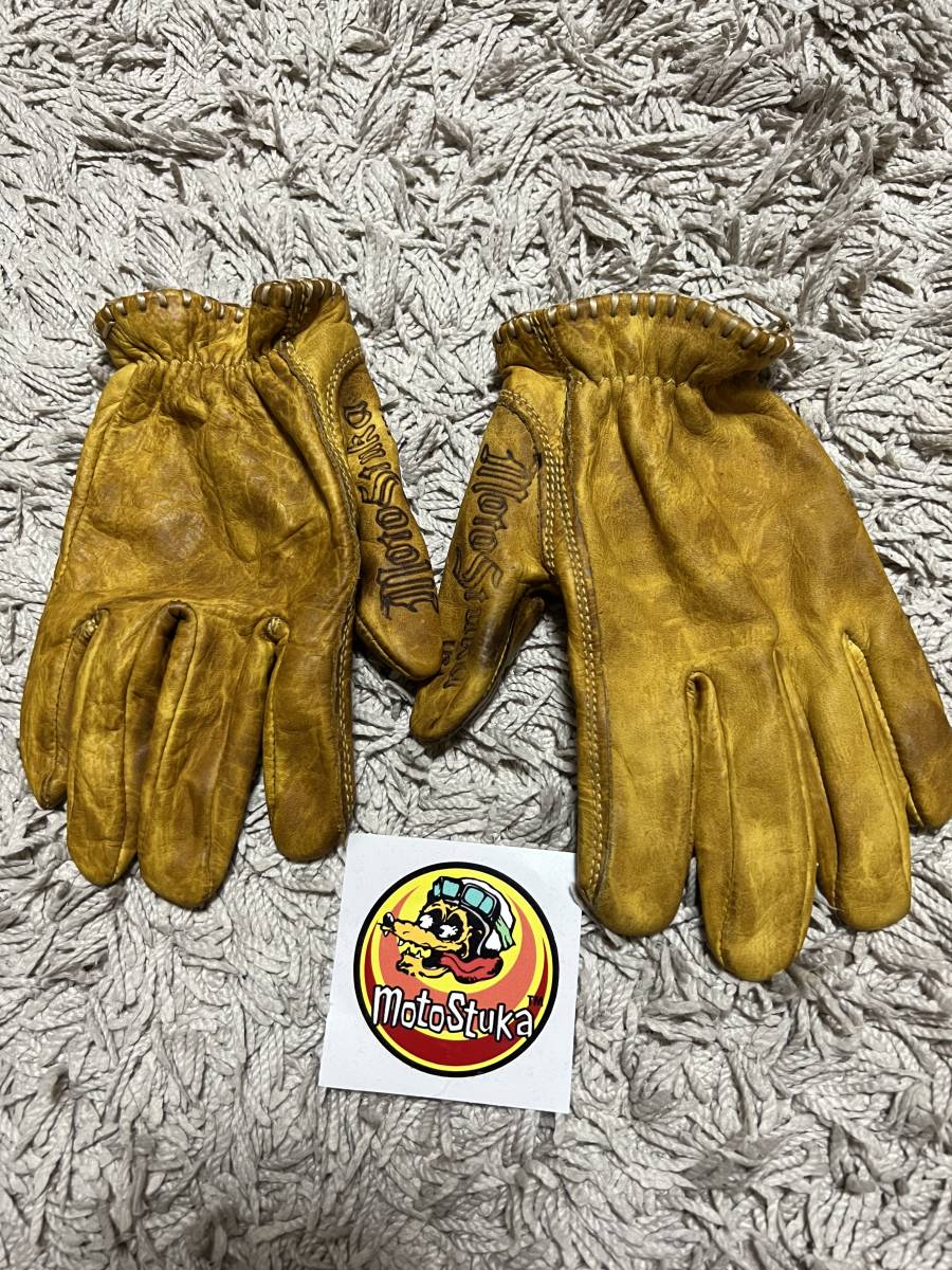 MOTOSTUKA グローブ Lサイズ 本革 ビンテージ ハーレー チョッパー 
