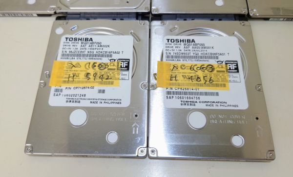 正常判定!!】 HDD ハードディスク 2.5インチ 500GB 計10個 東芝