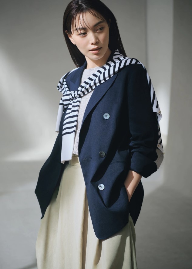 □23区大きいサイズ44今季最新作【蛯原友里着用】リネンレーヨン 