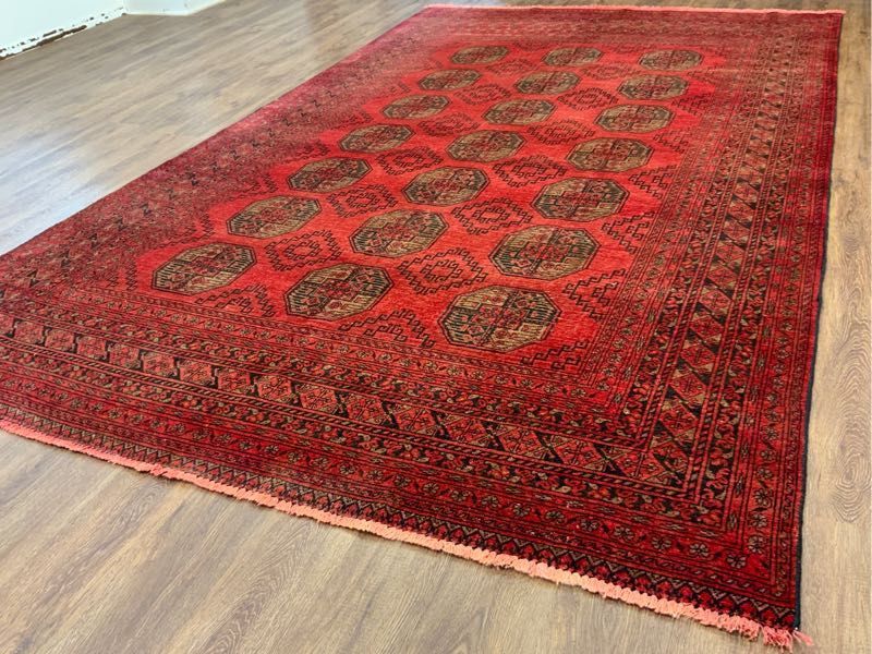 極上・大型】トルクメン アフガニスタン産 絨毯 トライバルラグ 