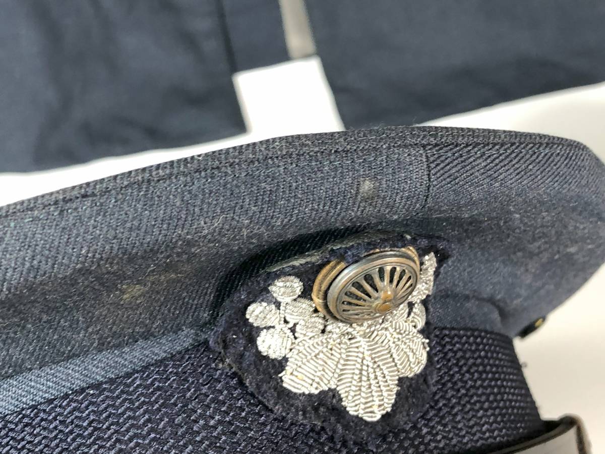 長期保管品 国鉄 制服 制帽 腕章 機関士 金ボタン 日本国有鉄道 ジャケット 日本国有鉄道 国鉄制服 上衣 襟章 昭和43年 制帽2点 計3点の入札