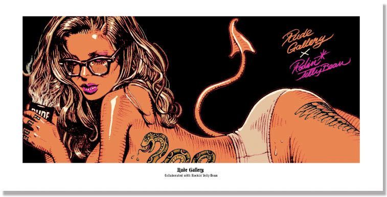 Rockin' Jelly Bean × RUDE GALLERY Silk Screen ロッキン・ジェリー
