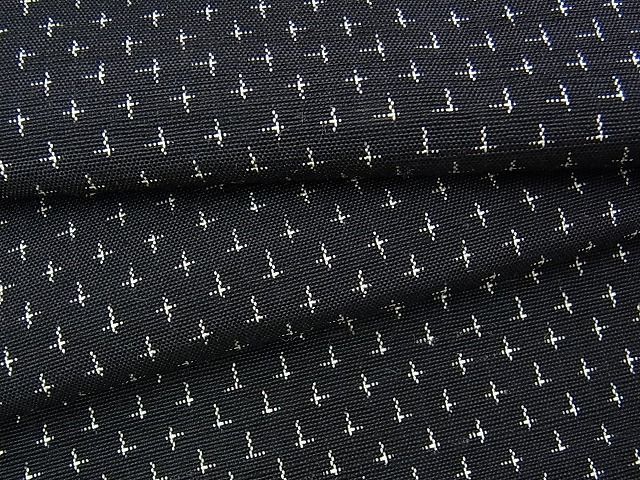 着物屋ほのか■上質な紬　単衣　十字絣　逸品　未使用　yc1991