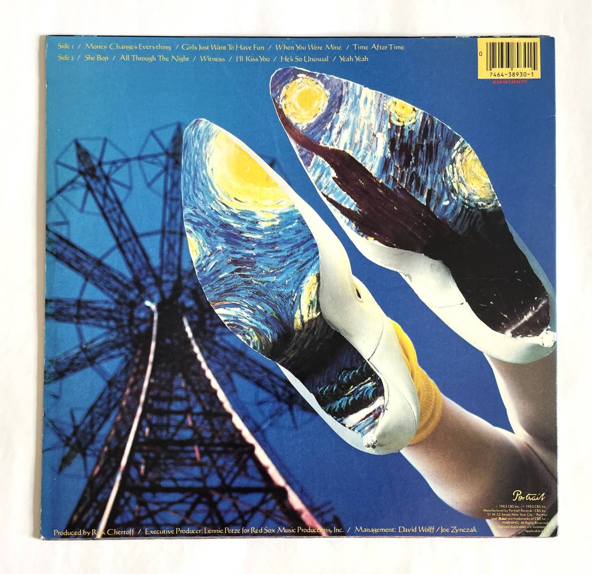 CYNDI LAUPER / SHE'S SO UNUSUAL USオリジナル盤 LPレコード Portrait