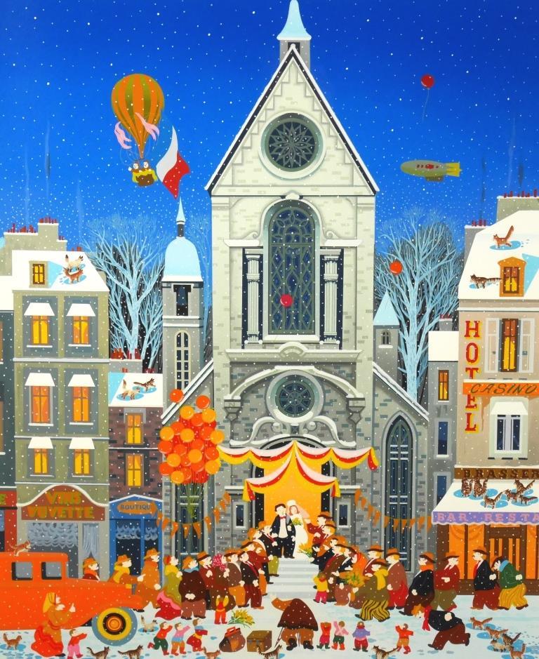 2/40】ヒロヤマガタ『スノーウェディング』HC版 額装 シルクスクリーン