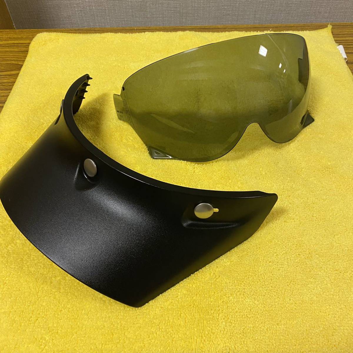 SHOEI CJ-3 Dスモークシールド とV-480 バイザー のセット販売 純正品！□ SHOEI V-480 バイザー & CJ-3 シールド ダークスモーク EX