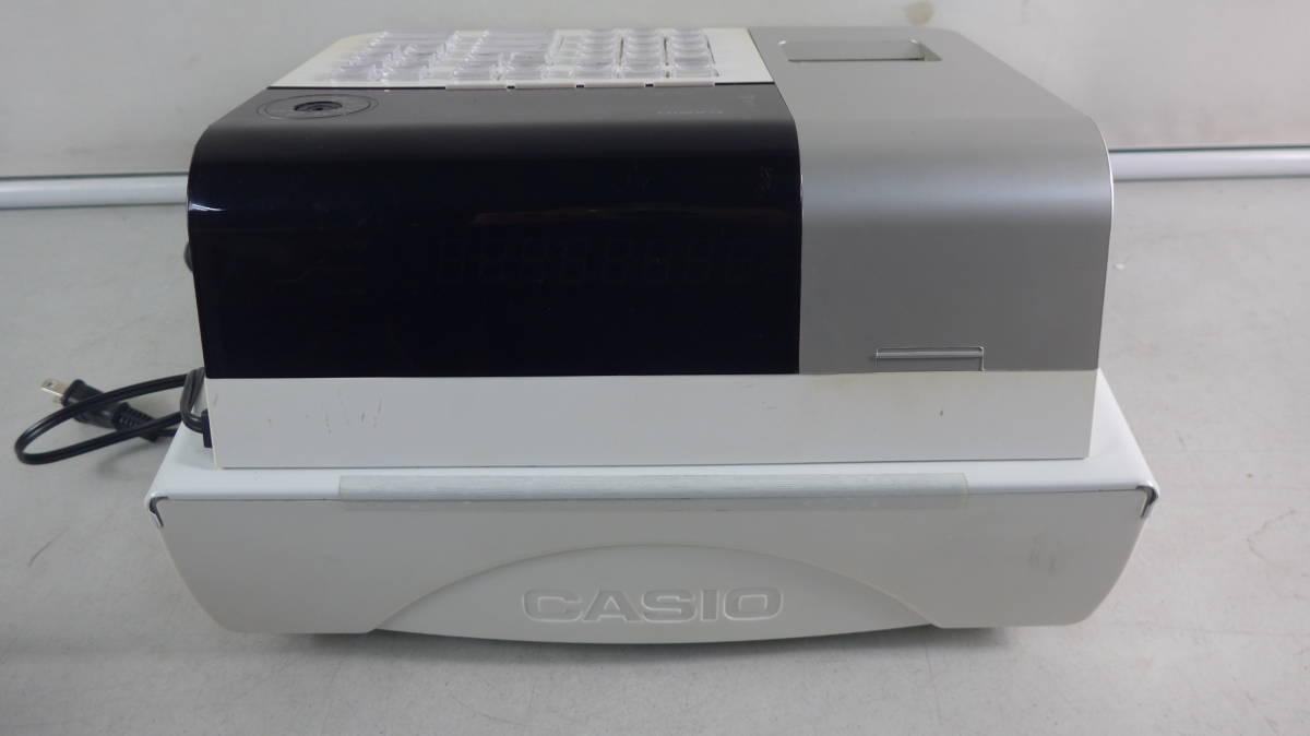 ○BK51 ☆ カシオレジスター SE-S20-WE レジ 鍵1個付き CASIO 電子レジ