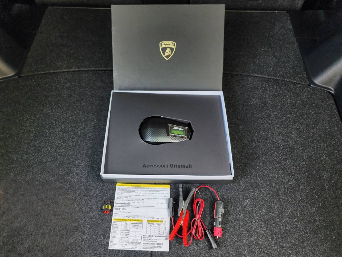 Lamborghini 純正バッテリーチャージャー 通電確認済み 美品箱あり ☆美品☆ ランボルギーニ 純正 充電器 チャージャー 付属品多 ☆通電