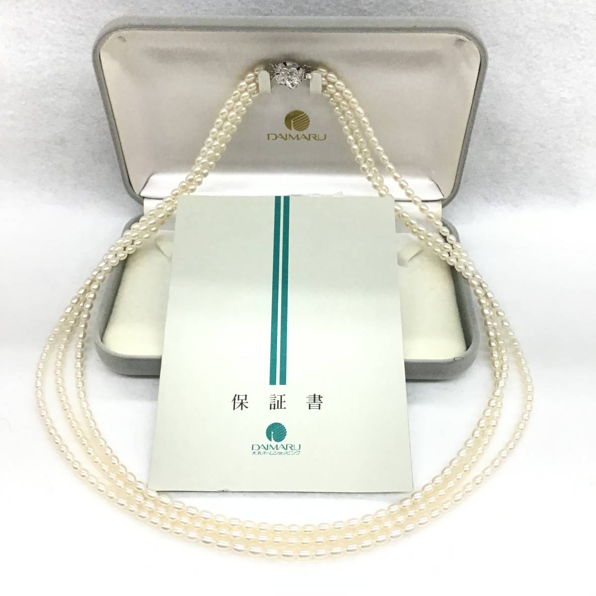 淡水パール ネックレス 3連 ベビーパール 淡水真珠 金具 | 3連 