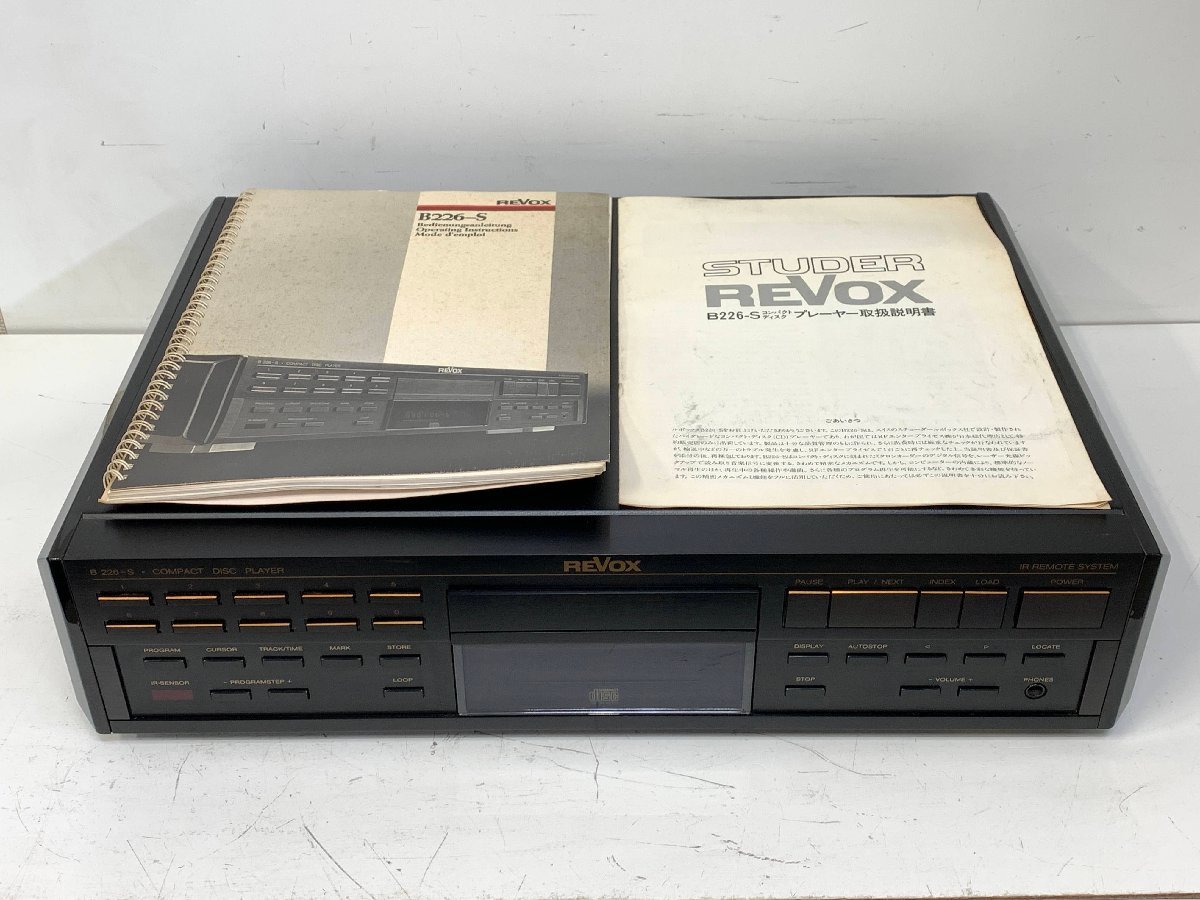 ジャンク】STUDER REVOX B226＜トレイ開閉不可＞取説付き スチューダー