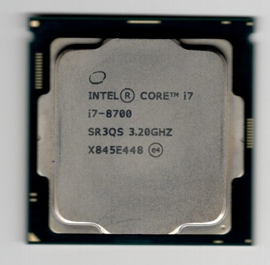 Intel Core i7-8700 LGA1151 動作品 Core Intel i7-8700 Procesor