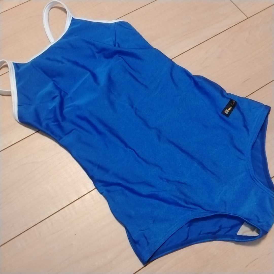 新品・L・BR・ワンピース型女子スクール水着・ブルー