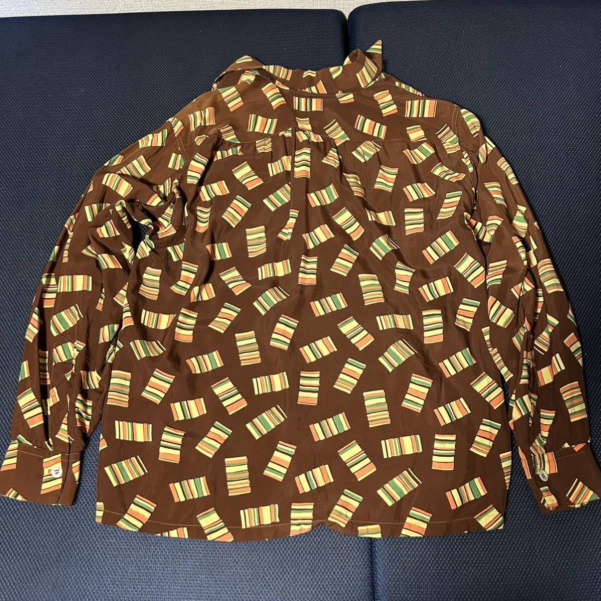 50s Van Heusen アトミック柄 オープンカラーシャツ ビンテージ 