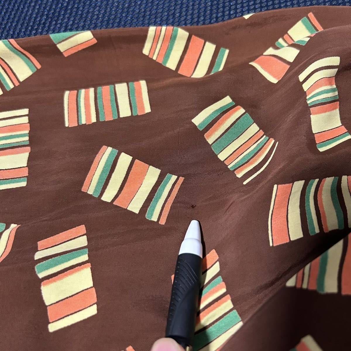 50s Van Heusen アトミック柄 オープンカラーシャツ ビンテージ 