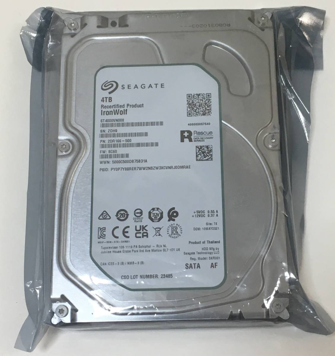 新作入荷，大得価 4TB Seagate ST4000VN008 IronWolf 3.5" 4TB 内蔵HDD CMR 6Gb/s 64MB 5900rpm 24時間稼動 PC NAS向けj(2TB～)｜売買されたオークション情報、yahooの商品情報をアーカイブ公開 - オークファン 3.5 SerialATA