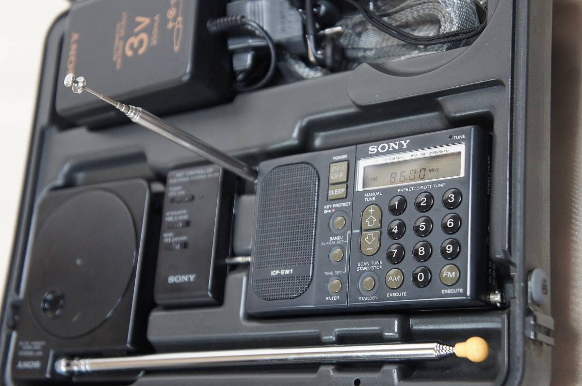 動作確認SONY ICF-SW1S FMステレオシンセサイザーレシーバー SONY
